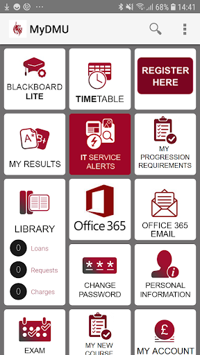 Android application DMU Student Portal screenshort
