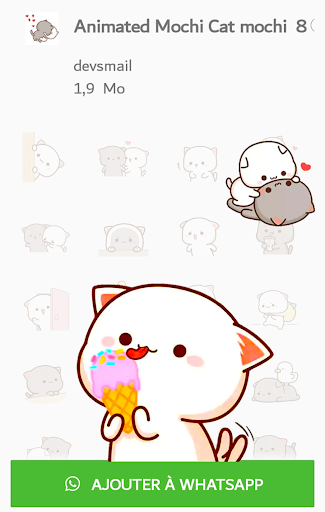 Animated Mochi Peach Cat