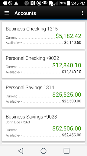 Android application Westamerica Bank screenshort