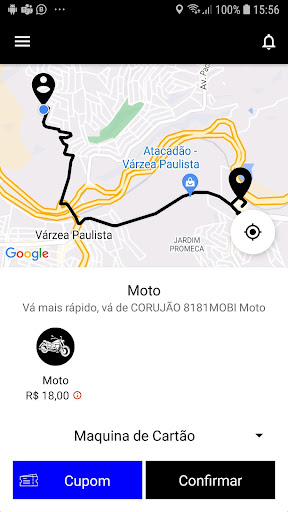 Android application CORUJÃO 8181 MOBI - Passageiro screenshort