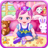 Cute baby girls games icon