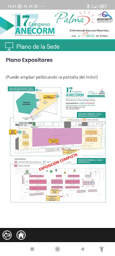 Android application Anecorm congreso screenshort