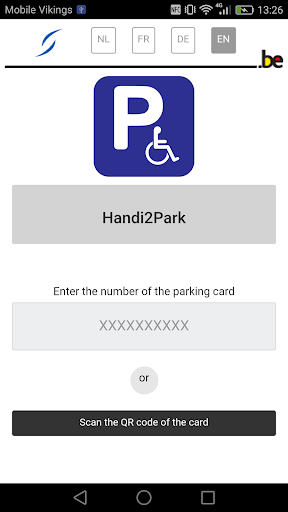 Android application Handi2Park screenshort