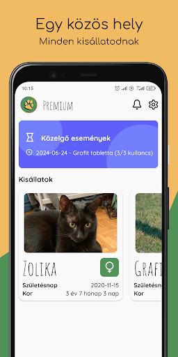 Android application eKisállatkönyv screenshort