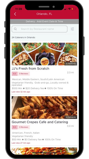 CaterCurator Screen 2