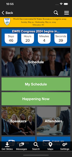 ASCE Conferences and Events Screen 2