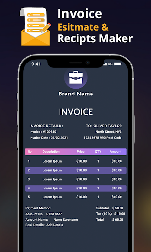 Invoice Maker Pro: Bookkeeping Screen 3