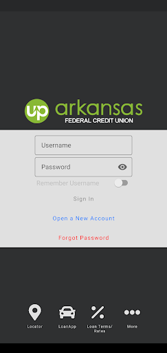 Android application UP Arkansas FCU Xpress screenshort