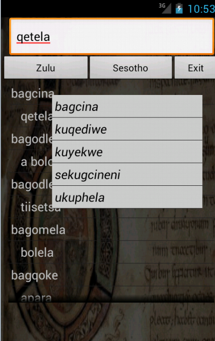 Zulu Sesotho Dictionary - 22 - (Android)
