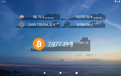 Crypto Ticker Widget
