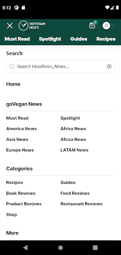 GoVegan News Screen 3