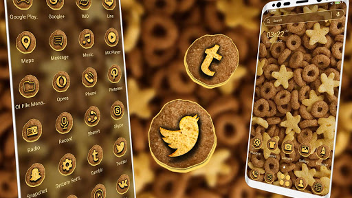 Android application Chocolate Stars Cereal Theme screenshort