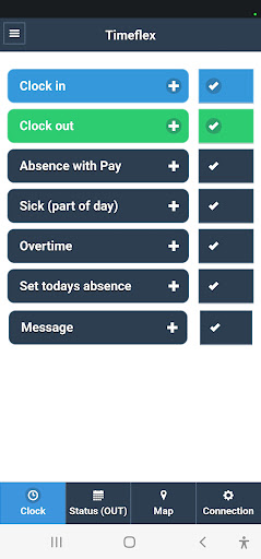 Android application Timeflex App Eng screenshort