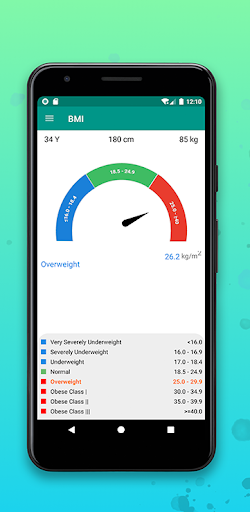 Android application Body Fat Calculator screenshort