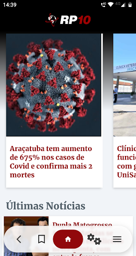 Android application RP10 Notícias screenshort