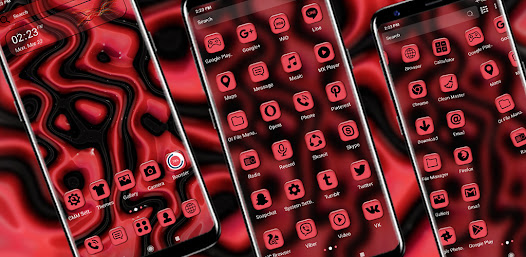 Screenshot 6 Red Black Liquid Theme android