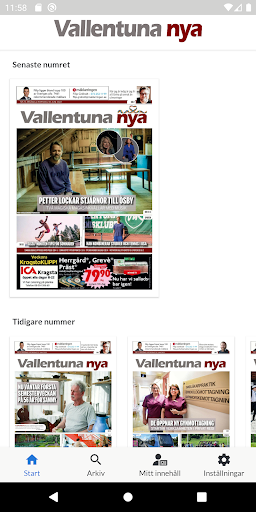 Android application Vallentuna Nya screenshort