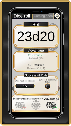Android application Dices, Dragons, Dungeons! screenshort
