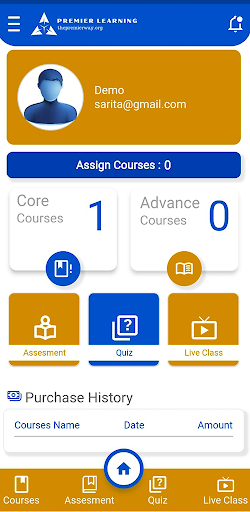 Android application Premier Learning screenshort