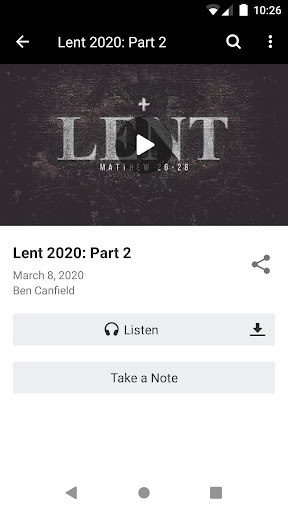 One Savior Church App Screen 3