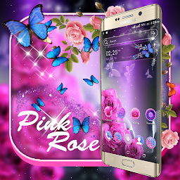 Imagen de icono Pink Rose Launcher Theme