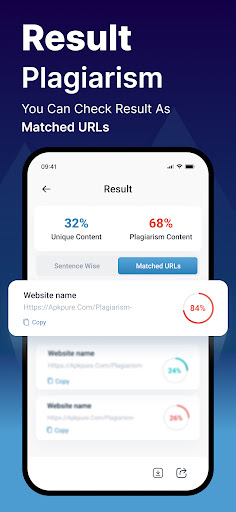 Screenshot of Plagiarism Checker App