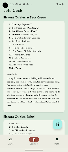 Tembo calorie counter