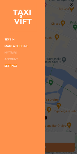 Android application Vift Taxi screenshort