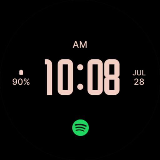Rose Gold Modern Watch Face Logo
