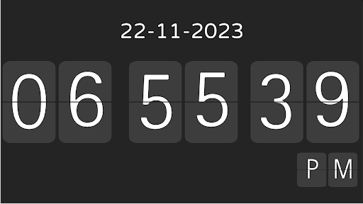 Android application Flip Clock screenshort
