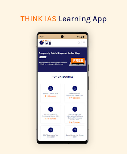 THINK IAS : Learning App Screen 2