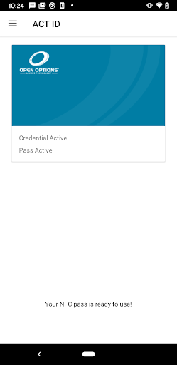 Android application ACT ID Open Options screenshort