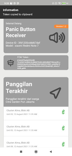 Panic Button Receiver Screen 3