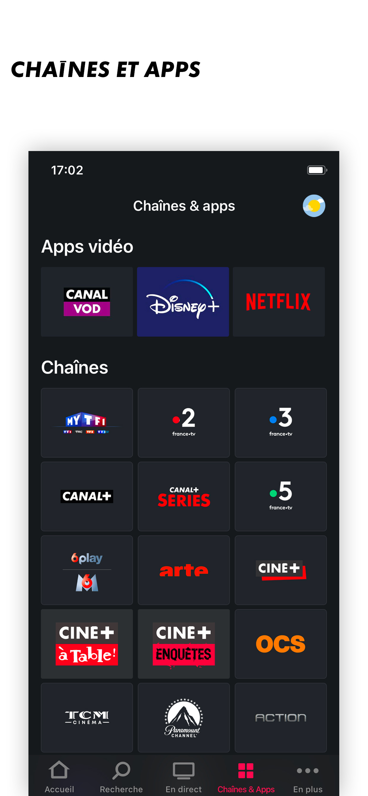 Android application myCANAL, TV en live et replay screenshort