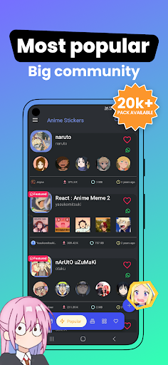 +999K Anime Stickers WASticker - Personalization - apps