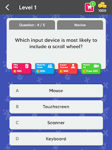 Tech Quiz Master – Screenshot der Quizspiele