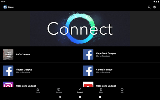 Screenshot of Grace Church App