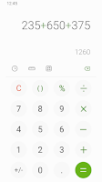 screenshot of Samsung Calculator