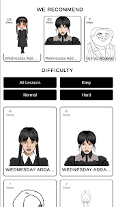 How to draw Wednesday Addams