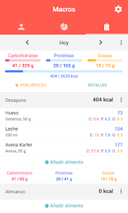 Macros - Contador de Calorías Screenshot