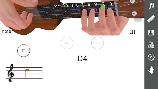 Android application 3D Ukulele Notes - How To Play screenshort