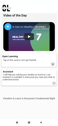 Open Learning Screen 2