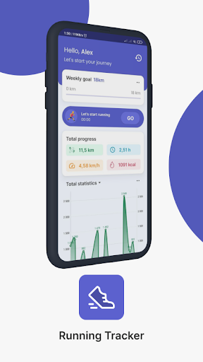 Android application Running tracker screenshort