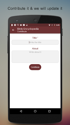 Screenshot of Birds Encyclopedia Offline App