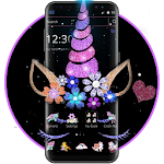 Cover Image of Download Night Star Unicorn Sparkling Theme 1.1.4 APK