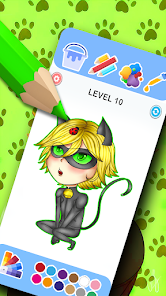 Cat coloring superhero Noir 1.0.1 APK + Mod (Unlimited money) إلى عن على ذكري المظهر