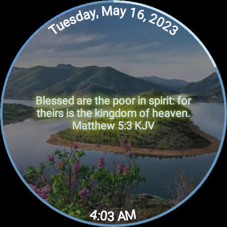 Android application Blessed Bible Watch Face screenshort