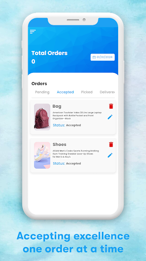 Android application Shopping Express Rider screenshort