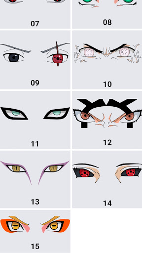 How to draw Sharingan eyes