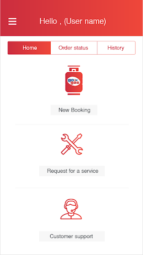 Customer App - OM TSE GOGAS Screen 2